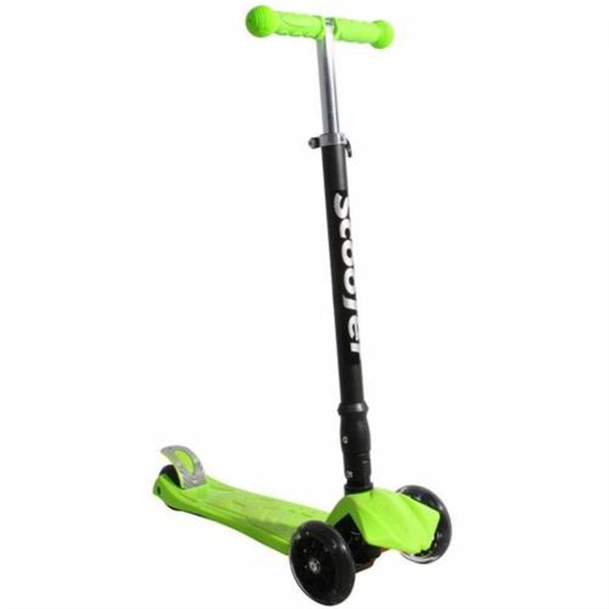 Xslide 1. Sınıf Scooter Işıklı Silikon Teker Katlanabilir Yeşil