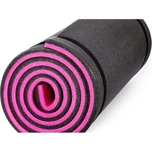 16 MM Pİlates Yoga Kamp Matı Taşıma Askılı Pembe Siyah
