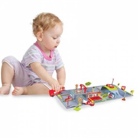 2 Üniteli İtfaiye Garaj Seti - 5 Araçlı