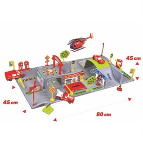 2 Üniteli İtfaiye Garaj Seti - 5 Araçlı