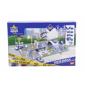 2 Üniteli Polis Garaj Seti - 5 Araçlı
