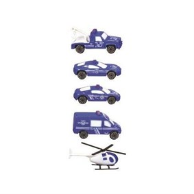 2 Üniteli Polis Garaj Seti - 5 Araçlı