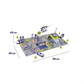 2 Üniteli Polis Garaj Seti - 5 Araçlı
