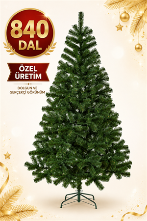 210 Cm Lüks Yılbaşı Ağacı 840 Sık Dallı 1. Sınıf Noel Ağacı Yılbaşı Çam Ağacı