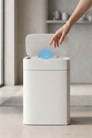 22 Litre Kızıl Ötesi Sensörlü Otomatik Çöp Kovası Ofis Mutfak Banyo Antibakteriyel Çöp Kovası