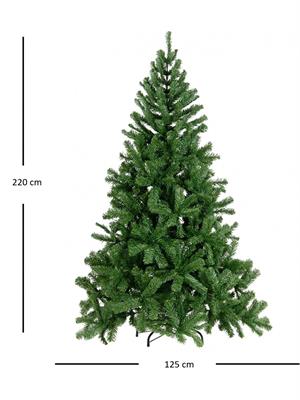 220 Cm Yılbaşı Ağacı 850 Gür Dallı Metal Ayak 1. Sınıf Çam Ağacı Noel Ağacı