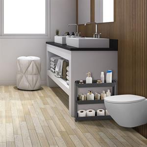 3 Katlı Tekerlekli Tezgah Arası Düzenleyici Raf Banyo Mutfak Rafı
