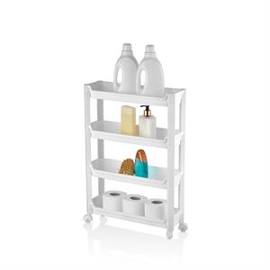 4 Katlı Portatif Mutfak Banyo Düzenleyici Organizer Raf Beyaz