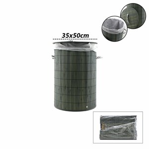 50 Litre Bambu Kirli Çamaşır Sepeti Modern Tasarım Çamaşır Sepeti Oyuncak Kutusu