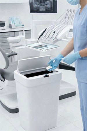 50 Litre Kızıl Ötesi Sensörlü Otomatik Çöp Kovası Ofis Mutfak Banyo Antibakteriyel Çöp Kovası Beyaz