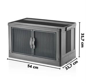 55 L Çok Amaçlı Katlanabilir Organizer Dolap Mutfak Banyo Depo Düzenleyici Antrasit