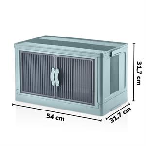 55 L Çok Amaçlı Katlanabilir Organizer Dolap Mutfak Banyo Depo Düzenleyici Mavi