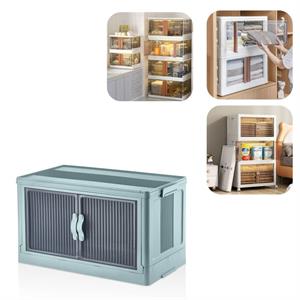 55 L Çok Amaçlı Katlanabilir Organizer Dolap Mutfak Banyo Depo Düzenleyici Mavi