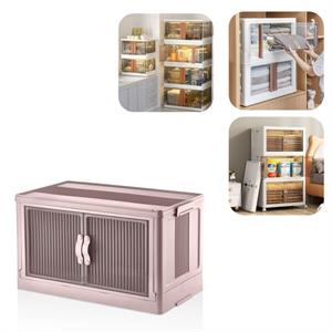 55 L Çok Amaçlı Katlanabilir Organizer Dolap Mutfak Banyo Depo Düzenleyici Pembe 