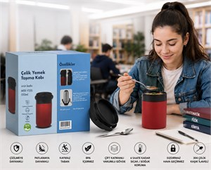 550 ML Paslanmaz Çelik Sızdırmaz Termos Yemek Taşıma Kabı / Sefer Tası Beslenme Kutusu