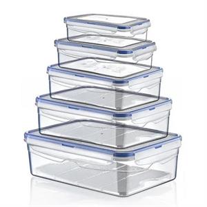 5li Sızdırmaz Dikdörtgen Saklama Kabı Kilitli Kapak ( 0,5 + 0,85 + 1,8 + 3 + 6 Lt )