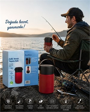 850 ML Paslanmaz Çelik Sızdırmaz Termos Yemek Taşıma Kabı / Sefer Tası Beslenme Kutusu