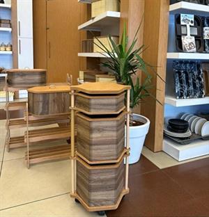 Ahşap Altıgen Tekerlekli Kahve Sebzelik 3 Katlı Yana Açılır Patates Soğan Sarımsak