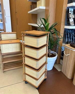 Ahşap Kare Sebzelik 5 Katlı Yana Açılır Patates Soğan Tekerlekli Sebzelik