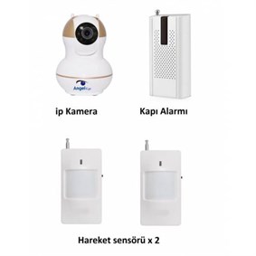 AngelEye KS-512 Full HD Wifi Ev ve Bebek iP Kamera 4in1 Full Set