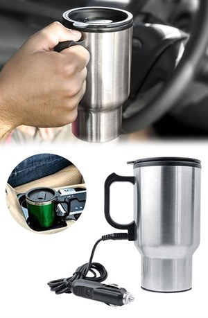 Araç İçi Su Isıtıcı Kettle 12 V Seyahat Termosu