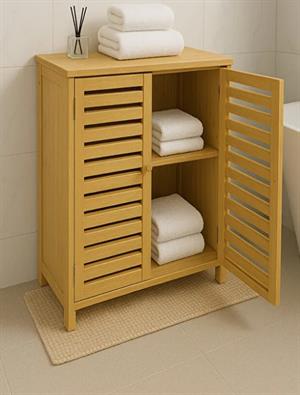 Bambu Kapaklı Banyo Balkon Bahçe Mutfak Salon Dolabı Havlu Dolabı Düzenleyici Dolap