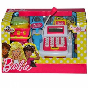 Barbie Market Kasası Sesli Aksesuarlı Eğitici Yazar Kasa