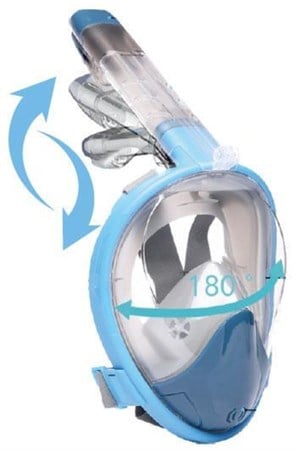 Bermuda 7208 Full Face Şnorkel Tam Yüz Dalış Maskesi Katlanabilir