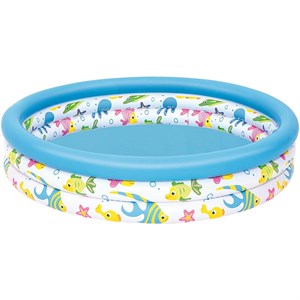 Bestway 51009 3 Halkalı Okyanus Desenli Şişme Havuz (122 x 25 cm)