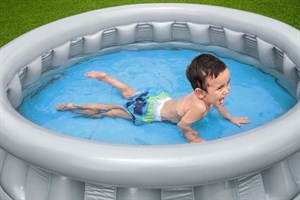 Bestway 51080 Büyük Metalik Uzay Gemisi Şişirilebilir Havuzu 152x43 cm
