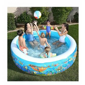 Bestway 51122 Okyanus Desenli Şişme Havuz Mega Boy 196X53 CM