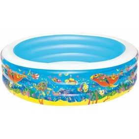 Bestway 51122 Okyanus Desenli Şişme Havuz Mega Boy 196X53 CM