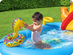Bestway 53118 Wild West Kaydıraklı Fıskiyeli Aqua Park Şişme Havuz
