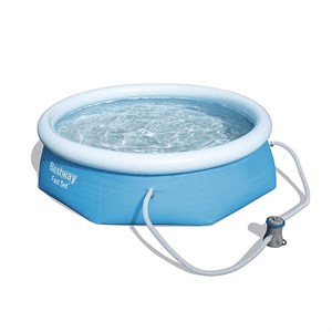 Bestway 57268 Şişme Aile Havuzu 220V-240V Filtreli Motorlu Şişme Havuz 240X240 CM 2300 Lt Kapasite