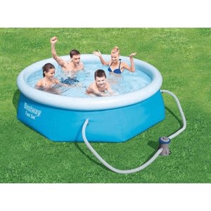 Bestway 57268 Şişme Aile Havuzu 220V-240V Filtreli Motorlu Şişme Havuz 240X240 CM 2300 Lt Kapasite