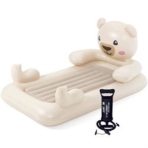 Bestway 67712 Teddy Bear Temalı, Şişme Çocuk Yatağı Pompa Hediyeli