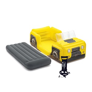 Bestway 67714 4X4 Jeep Temalı Şişme Çocuk Yatağı Pompa Hediyeli