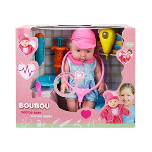 Boubou Doktor Seti 27 Cm Aksesuarlı Oyuncak Bebek