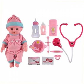 Canım Bebeğim 29 Cm Aksesuarlı Oyuncak Doktor Bebek Set