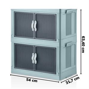Çok Amaçlı Katlanabilir 2 Katlı Organizer Dolap Mutfak Banyo Düzenleyici Mavi