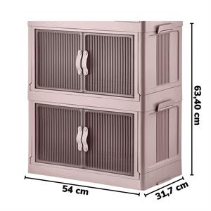 Çok Amaçlı Katlanabilir 2 Katlı Organizer Dolap Mutfak Banyo Düzenleyici Pembe