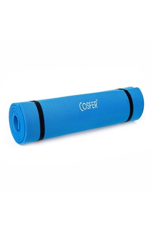 Cosfer 10 mm Pilates ve Yoga Minderi Mavi