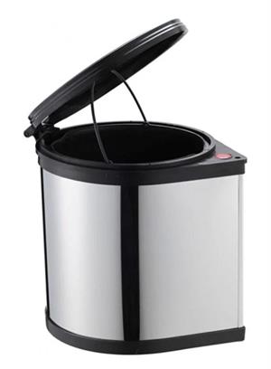 Dolap İçi Otomatik Kapak Çöp Kovası 11 Litre Mutfak Krom Çöp Kovası
