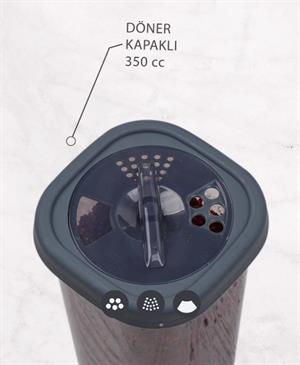 Döner Kapaklı Baharatlık Seti 350 CC 6lı Baharatlık