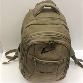 Escape 307 Laptop Bölmeli Canvas Kumaş Sırt Çantası Bej