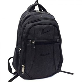 Escape 307 Laptop Bölmeli Canvas Kumaş Sırt Çantası Siyah