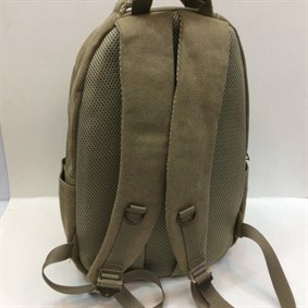 Escape 307 Laptop Bölmeli Canvas Kumaş Sırt Çantası Bej
