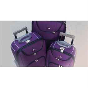 Escape 3lü Valiz Seti Havlu Kumaş Slikon Tekerlek