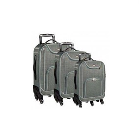 Escape 5 Tekerlekli 3lü Valiz Seti Havlu Kumaş Slikon Tekerlek