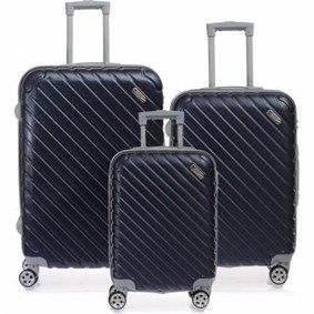 Escape Kırılmaz ABS 3lü Valiz Seti 360C Dönen 4 Tekerlekli